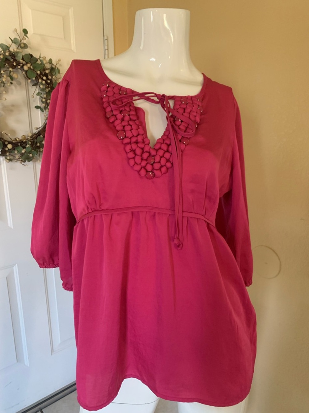 Apostrophe V-Neck Blouse